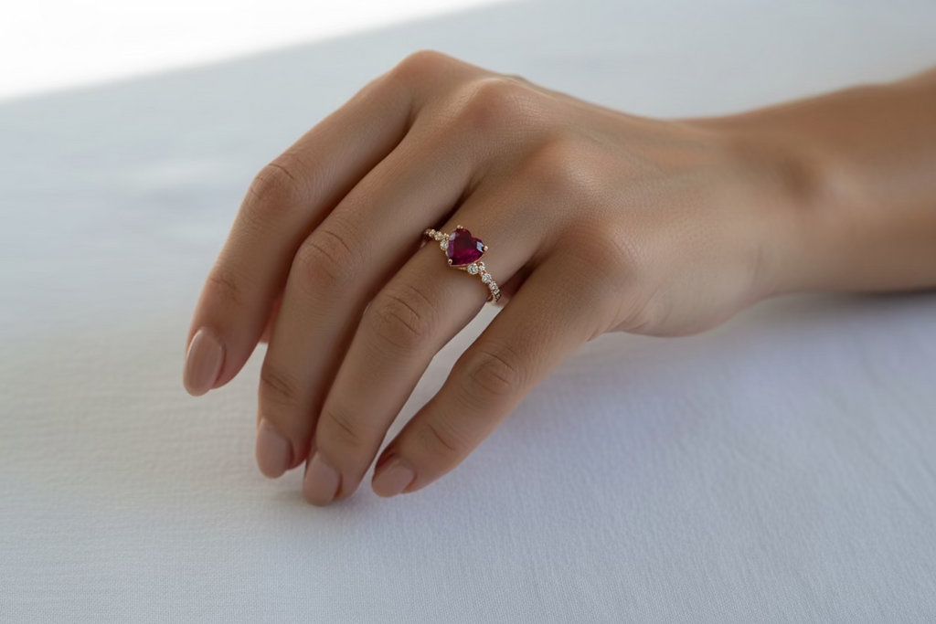 Eternal Heart Zircon Engagement Ring